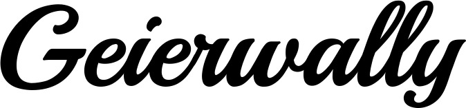 Vorschau des Bootsnamens "Geierwally" als Schriftzug für "Bootsbeschriftung Klassisch 86"