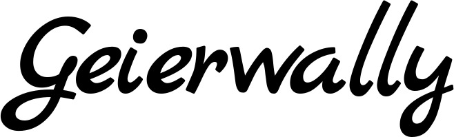 Vorschau des Bootsnamens "Geierwally" als Schriftzug für "Bootsbeschriftung Klassisch 45"