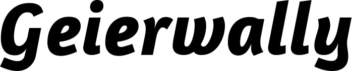 Vorschau des Bootsnamens "Geierwally" als Schriftzug für "Bootsbeschriftung Kursiv 01"