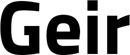 Vorschau des Bootsnamens "Geir" als Schriftzug für "Bootsbeschriftung Fett 38"
