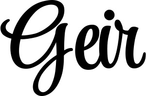 Vorschau des Bootsnamens "Geir" als Schriftzug für "Bootsbeschriftung Klassisch 101"