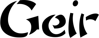 Vorschau des Bootsnamens "Geir" als Schriftzug für "Bootsbeschriftung Neu 03"