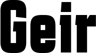 Vorschau des Bootsnamens "Geir" als Schriftzug für "Bootsbeschriftung Fett 41"