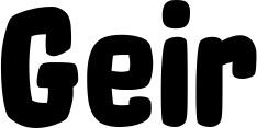 Vorschau des Bootsnamens "Geir" als Schriftzug für "Bootsbeschriftung Neu 55"