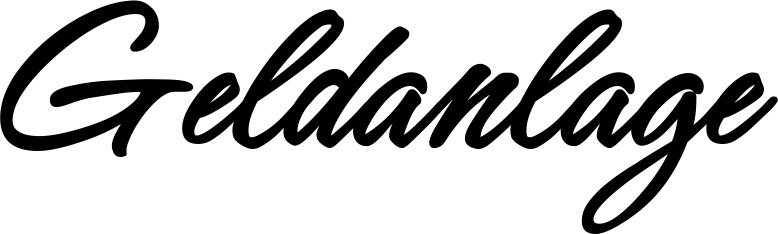 Vorschau des Bootsnamens "Geldanlage" als Schriftzug für "Bootsbeschriftung Klassisch 71"