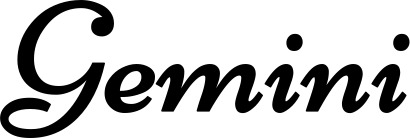 Vorschau des Bootsnamens "Gemini" als Schriftzug für "Bootsbeschriftung Klassisch 84"