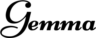 Vorschau des Bootsnamens "Gemma" als Schriftzug für "Bootsbeschriftung Klassisch 76-A"
