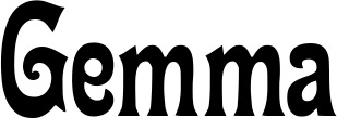 Vorschau des Bootsnamens "Gemma" als Schriftzug für "Bootsbeschriftung Neu 44"