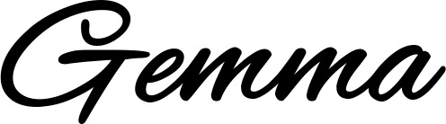 Vorschau des Bootsnamens "Gemma" als Schriftzug für "Bootsbeschriftung Klassisch 35"