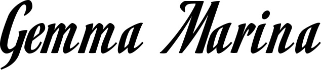 Vorschau des Bootsnamens "Gemma Marina" als Schriftzug für "Bootsbeschriftung Klassisch 93"