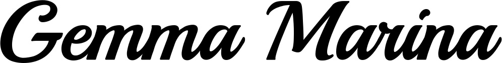 Vorschau des Bootsnamens "Gemma Marina" als Schriftzug für "Bootsbeschriftung Klassisch 86"