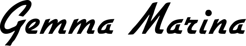 Vorschau des Bootsnamens "Gemma Marina" als Schriftzug für "Bootsbeschriftung Klassisch 66"