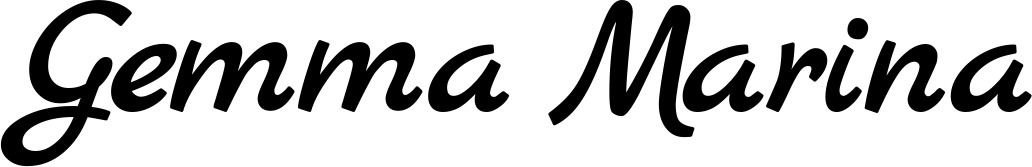 Vorschau des Bootsnamens "Gemma Marina" als Schriftzug für "Style Klassisch 77"