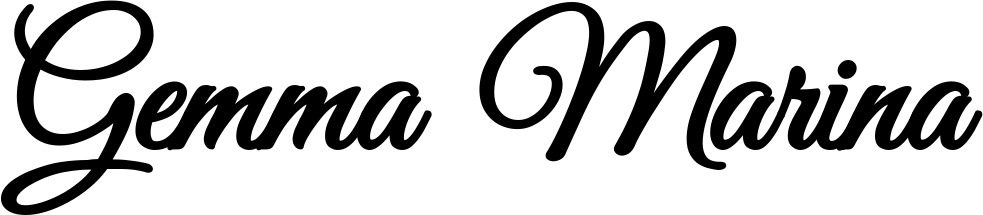 Vorschau des Bootsnamens "Gemma Marina" als Schriftzug für "Bootsbeschriftung Klassisch 68"
