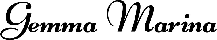 Vorschau des Bootsnamens "Gemma Marina" als Schriftzug für "Bootsbeschriftung Klassisch 76-A"