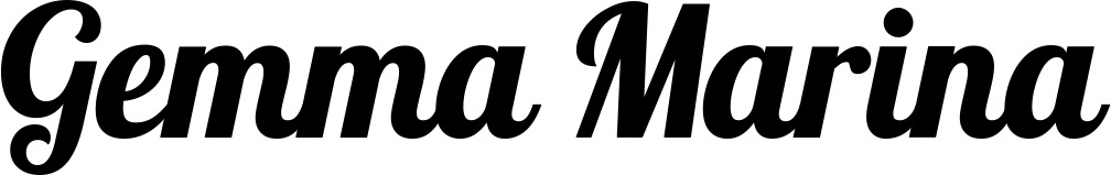 Vorschau des Bootsnamens "Gemma Marina" als Schriftzug für "Bootsbeschriftung Neu 60"