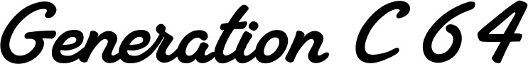 Vorschau des Bootsnamens "Generation C64" als Schriftzug für "Bootsbeschriftung Klassisch 65"