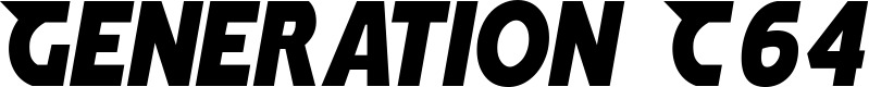Vorschau des Bootsnamens "Generation C64" als Schriftzug für "Bootsbeschriftung Neu 15"