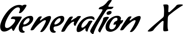 Vorschau des Bootsnamens "Generation X" als Schriftzug für "Bootsbeschriftung Klassisch 57"