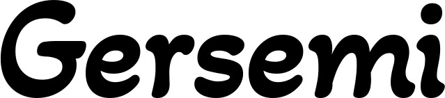 Vorschau des Bootsnamens "Gersemi" als Schriftzug für "Bootsbeschriftung Klassisch 103"
