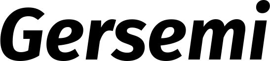 Vorschau des Bootsnamens "Gersemi" als Schriftzug für "Bootsbeschriftung Kursiv 03"