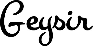 Vorschau des Bootsnamens "Geysir" als Schriftzug für "Style Klassisch 81"