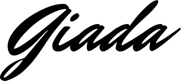 Vorschau des Bootsnamens "Giada" als Schriftzug für "Bootsbeschriftung Klassisch 82"