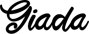 Vorschau des Bootsnamens "Giada" als Schriftzug für "Bootsbeschriftung Klassisch 102"