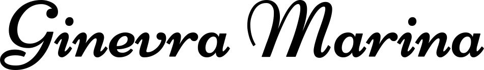 Vorschau des Bootsnamens "Ginevra Marina" als Schriftzug für "Bootsbeschriftung Klassisch 84"