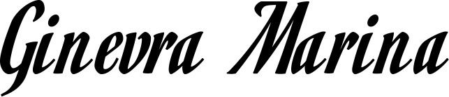 Vorschau des Bootsnamens "Ginevra Marina" als Schriftzug für "Bootsbeschriftung Klassisch 93"