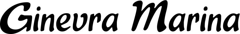 Vorschau des Bootsnamens "Ginevra Marina" als Schriftzug für "Bootsbeschriftung Klassisch 15"