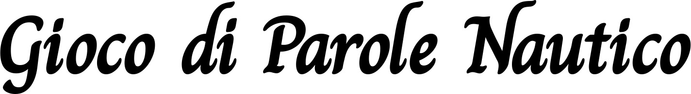 Vorschau des Bootsnamens "Gioco di Parole Nautico" als Schriftzug für "Bootsbeschriftung Klassisch 51"
