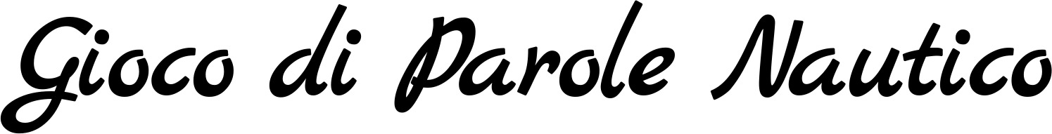 Vorschau des Bootsnamens "Gioco di Parole Nautico" als Schriftzug für "Bootsbeschriftung Klassisch 45"