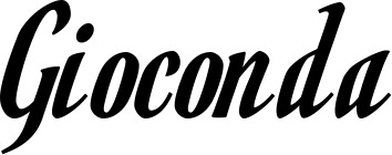 Vorschau des Bootsnamens "Gioconda" als Schriftzug für "Style Klassisch 93"