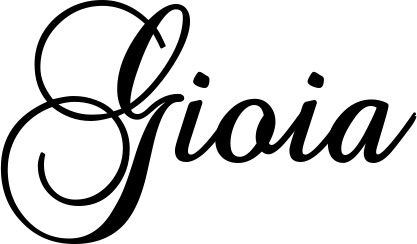 Vorschau des Bootsnamens "Gioia" als Schriftzug für "Bootsbeschriftung Klassisch 02-A"