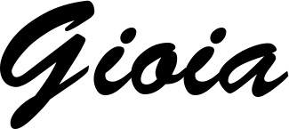 Vorschau des Bootsnamens "Gioia" als Schriftzug für "Bootsbeschriftung Klassisch 03"