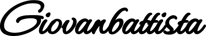 Vorschau des Bootsnamens "Giovanbattista" als Schriftzug für "Bootsbeschriftung Klassisch 111"