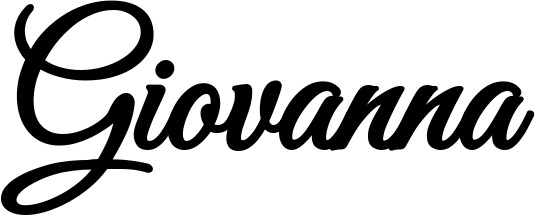 Vorschau des Bootsnamens "Giovanna" als Schriftzug für "Bootsbeschriftung Klassisch 68"