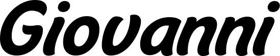 Vorschau des Bootsnamens "Giovanni" als Schriftzug für "Bootsbeschriftung Klassisch 14"