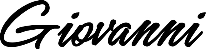 Vorschau des Bootsnamens "Giovanni" als Schriftzug für "Style Klassisch 71"