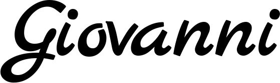 Vorschau des Bootsnamens "Giovanni" als Schriftzug für "Bootsbeschriftung Klassisch 77"