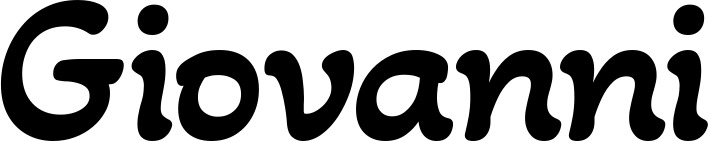 Vorschau des Bootsnamens "Giovanni" als Schriftzug für "Bootsbeschriftung Klassisch 103"
