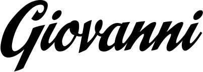 Vorschau des Bootsnamens "Giovanni" als Schriftzug für "Bootsbeschriftung Klassisch 29"