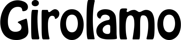 Vorschau des Bootsnamens "Girolamo" als Schriftzug für "Bootsbeschriftung Fett 01"