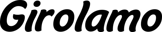 Vorschau des Bootsnamens "Girolamo" als Schriftzug für "Bootsbeschriftung Klassisch 14"