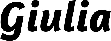 Vorschau des Bootsnamens "Giulia" als Schriftzug für "Bootsbeschriftung Kursiv 01"