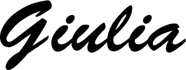 Vorschau des Bootsnamens "Giulia" als Schriftzug für "Bootsbeschriftung Klassisch 03"