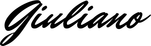 Vorschau des Bootsnamens "Giuliano" als Schriftzug für "Bootsbeschriftung Klassisch 82"