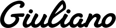 Vorschau des Bootsnamens "Giuliano" als Schriftzug für "Bootsbeschriftung Klassisch 65"