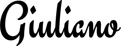 Vorschau des Bootsnamens "Giuliano" als Schriftzug für "Bootsbeschriftung Klassisch 63"